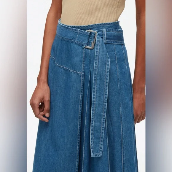 3.1 Phillip lim Chambray Wrap Midi Skirt NWT - Picture 4 of 12